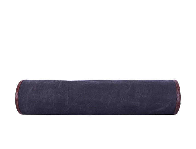 Wisconsin Leather Canvas Chef Knife Roll With Case 11 Slot -  Gray