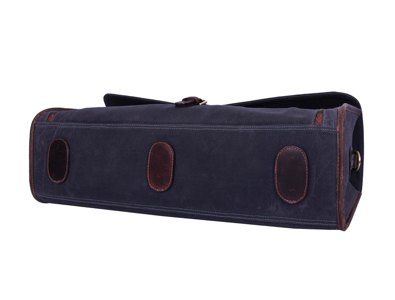 Wisconsin Leather Canvas Chef Knife Roll With Case 11 Slot -  Gray
