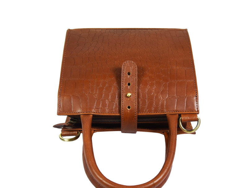 Brooks Leather Handbag -Tawny Brown