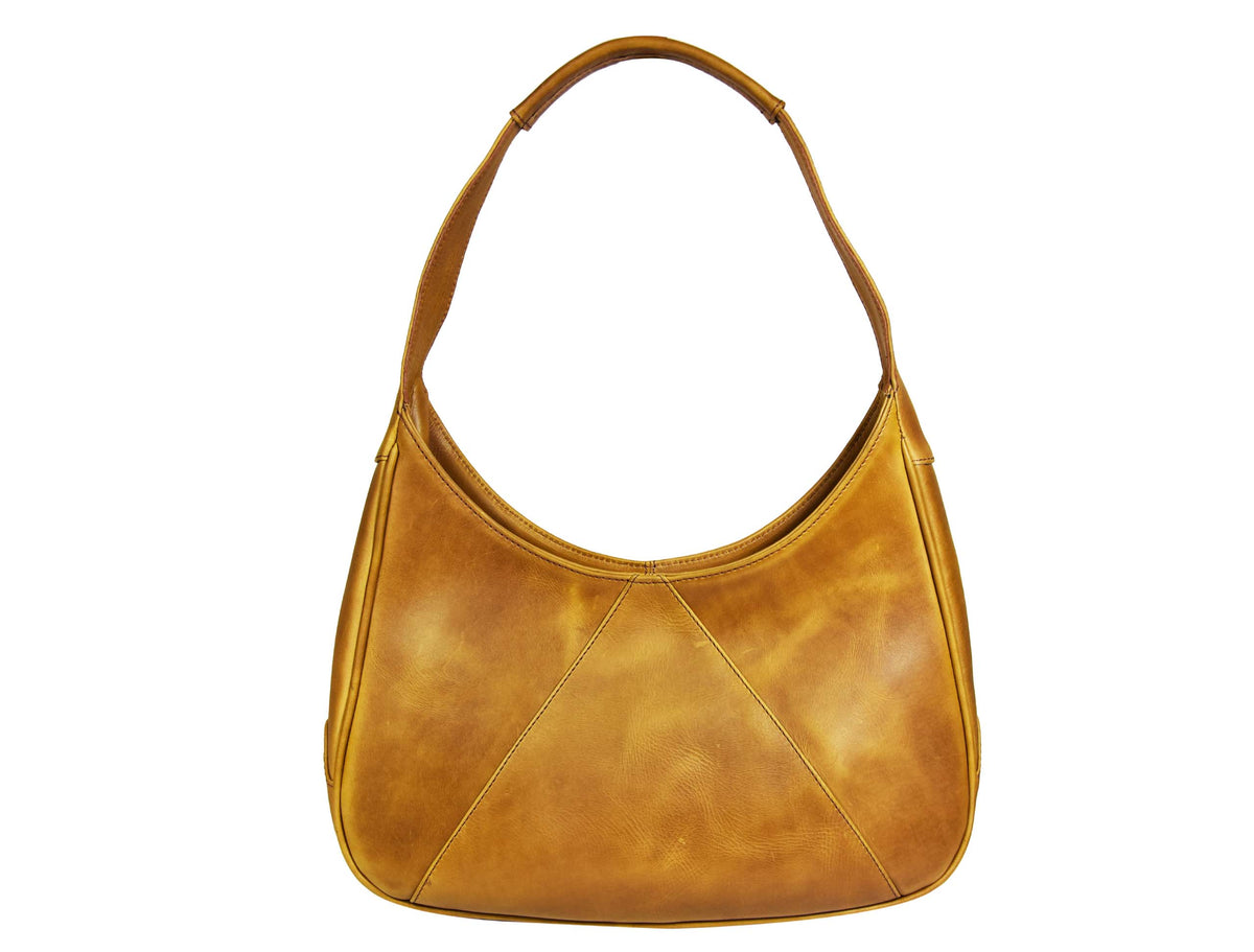 Burnaby Leather  Shoulder Bag -Tawny Brown