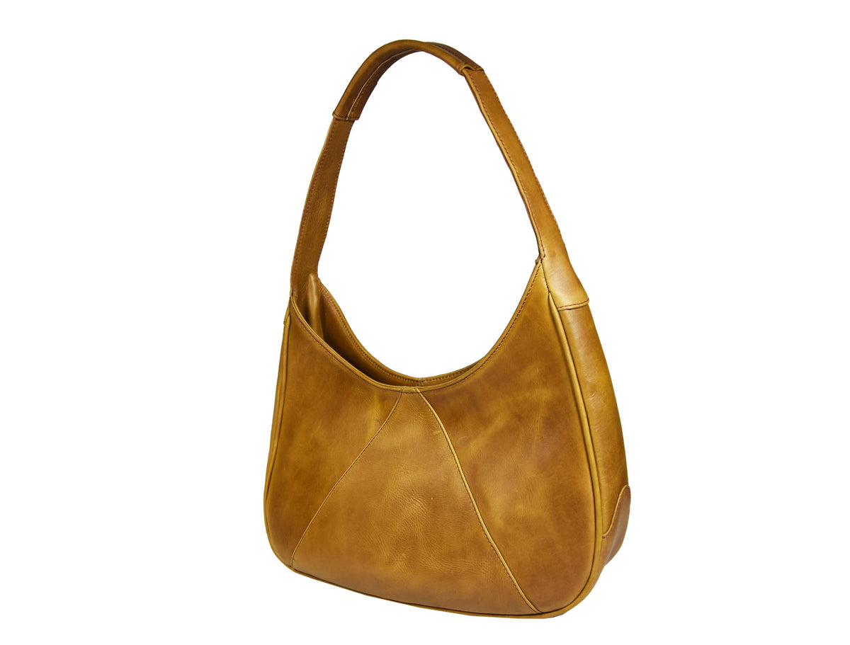 Burnaby Leather  Shoulder Bag -Tawny Brown