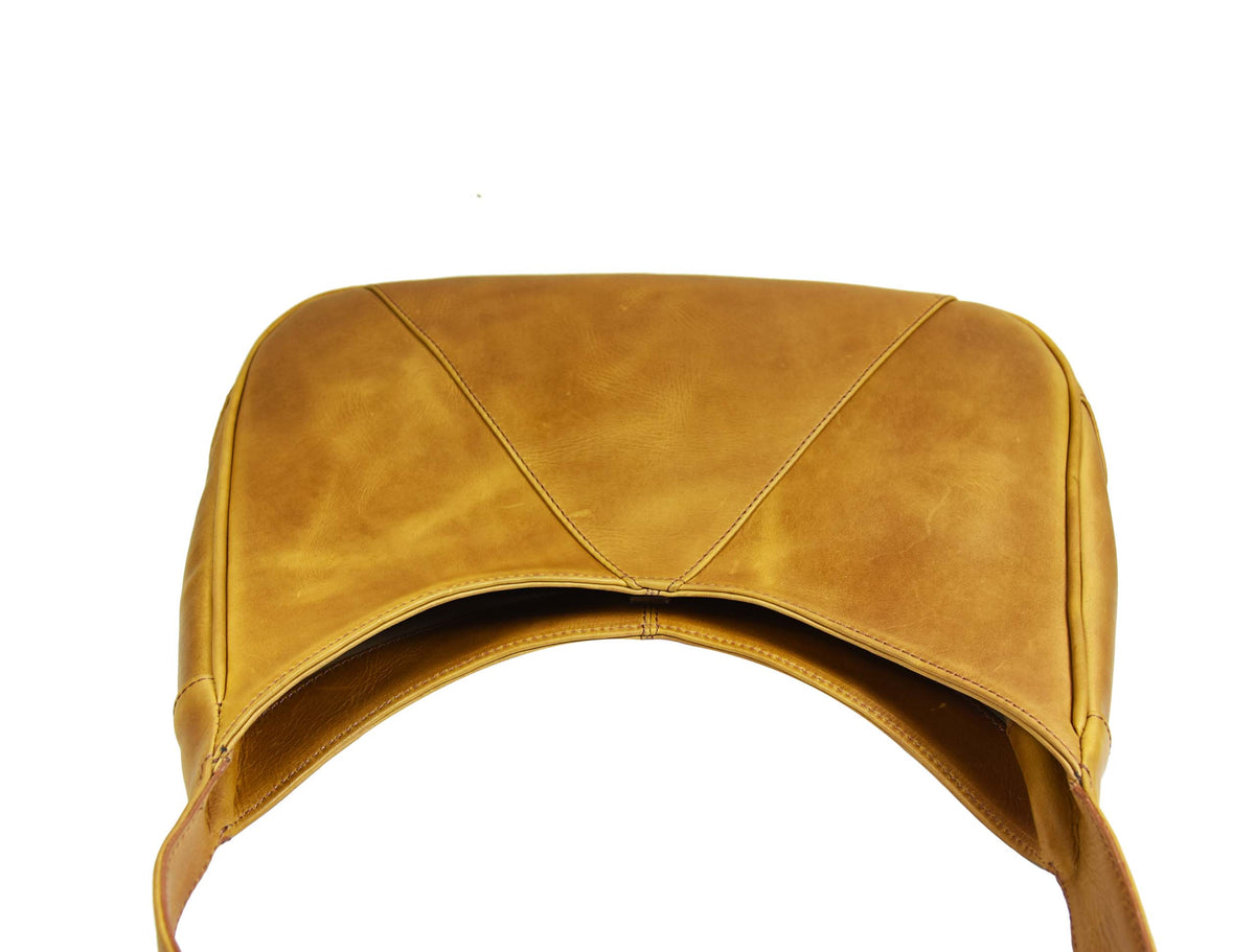 Burnaby Leather  Shoulder Bag -Tawny Brown