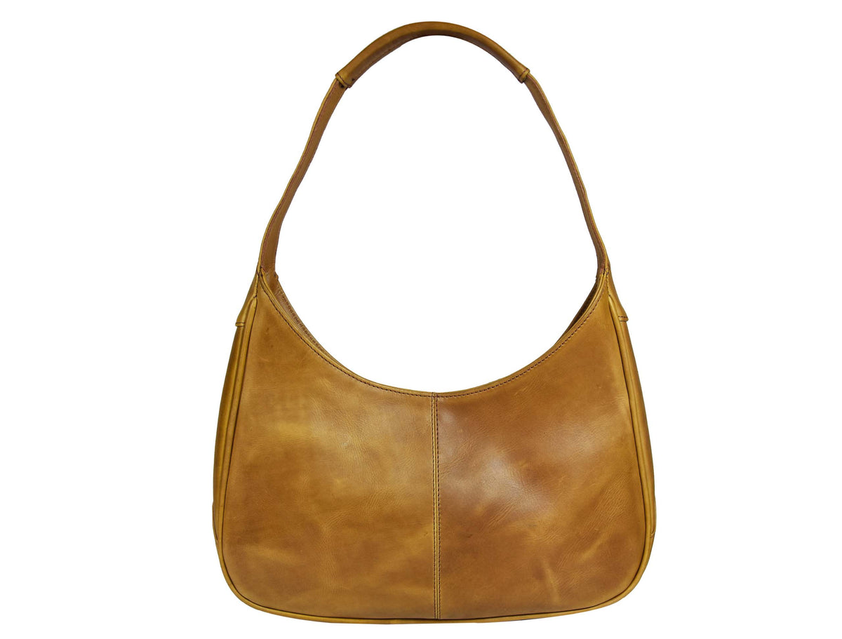 Burnaby Leather  Shoulder Bag -Tawny Brown