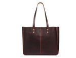 Kingston Leather Tote Bag - Stressed Brown Walnut