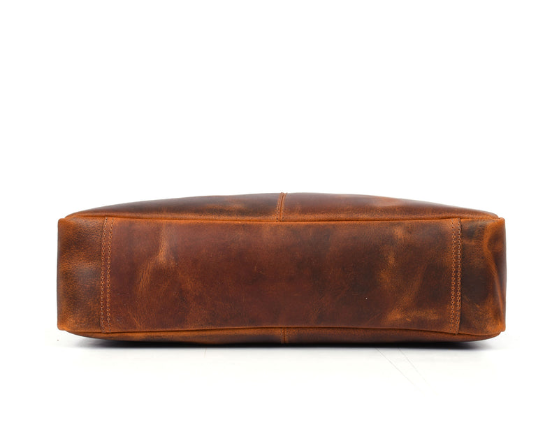 Kingston Leather Tote Bag  - Stressed Light Brown Caramel