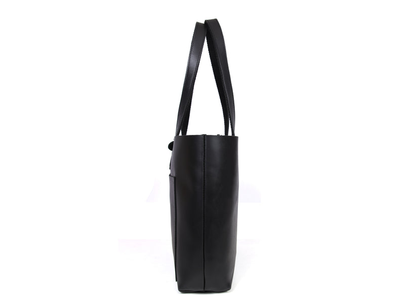 Leather Willow Tote - Black