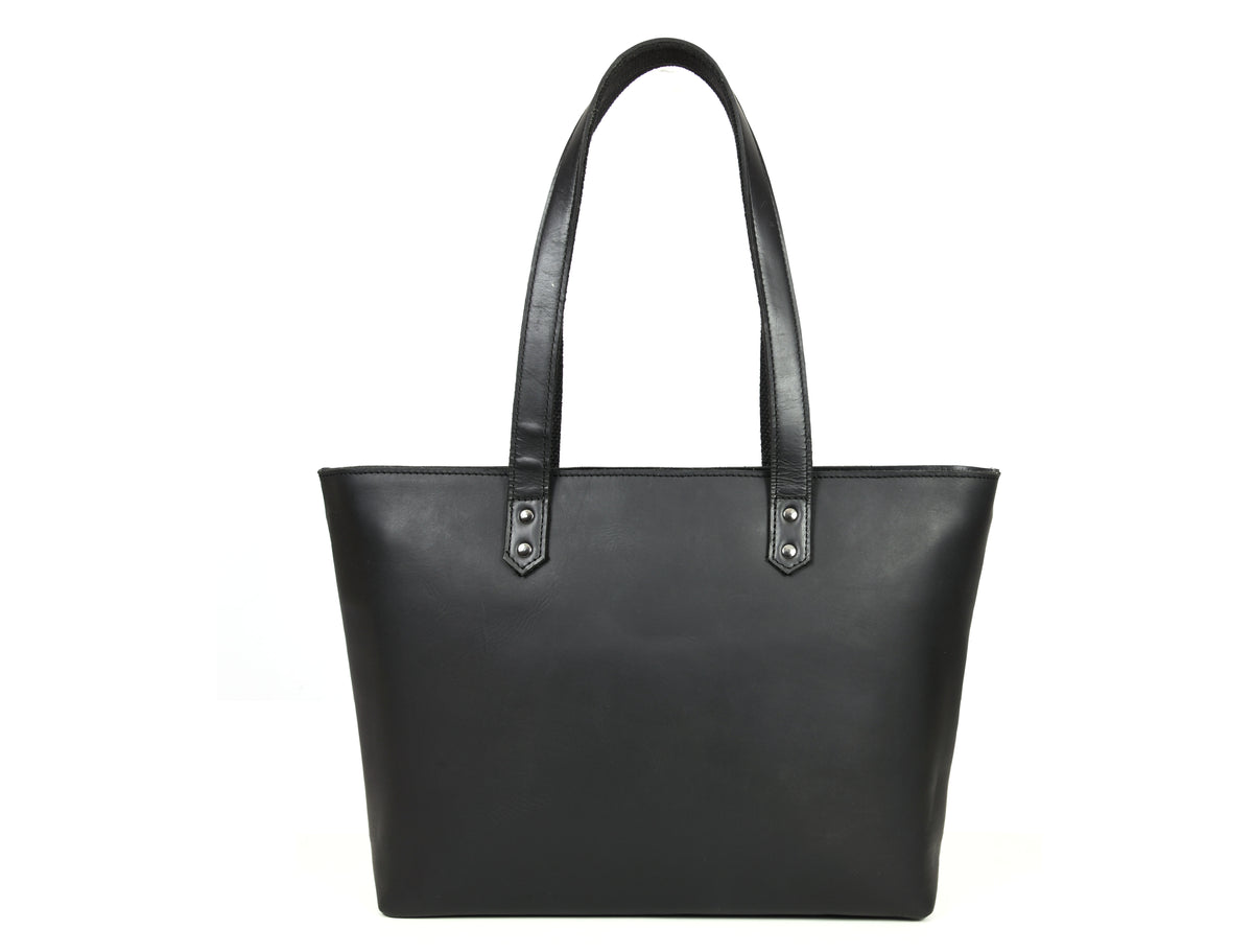 Leather Myra Tote Bag - Black