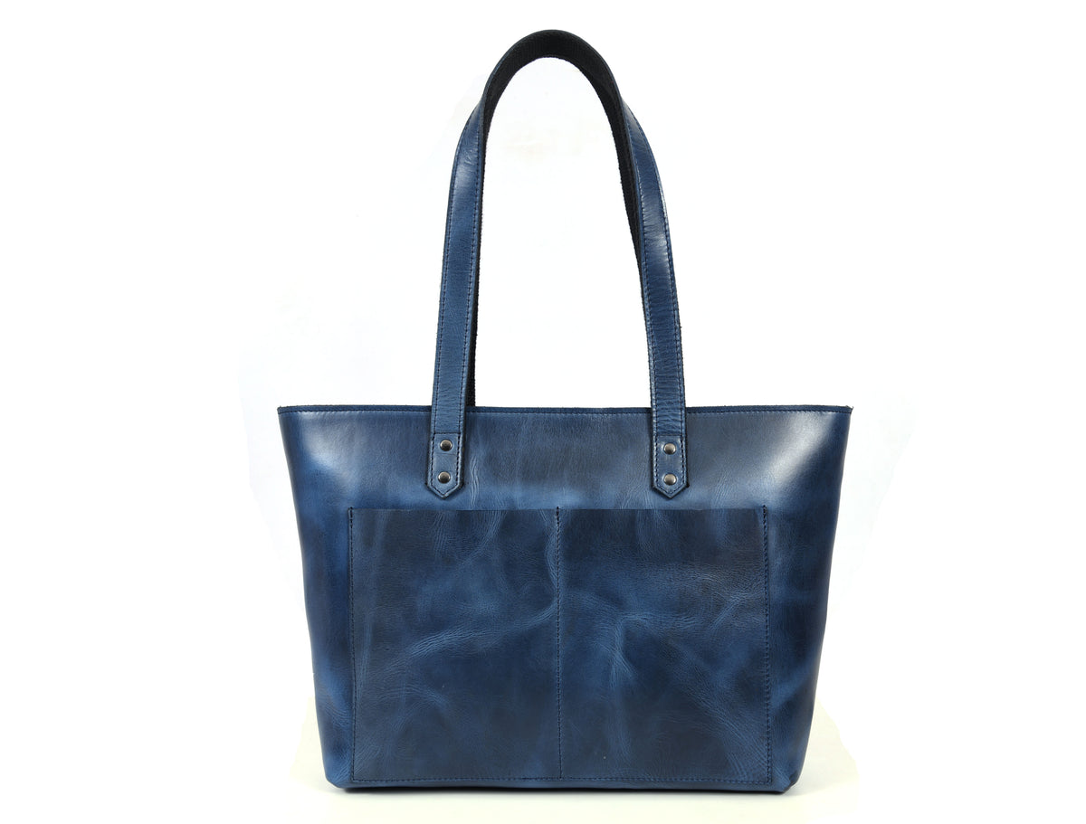 Leather Myra Tote Bag - Abyss Blue