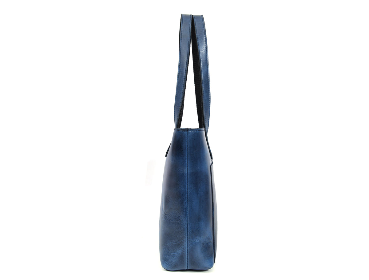 Leather Myra Tote Bag - Abyss Blue