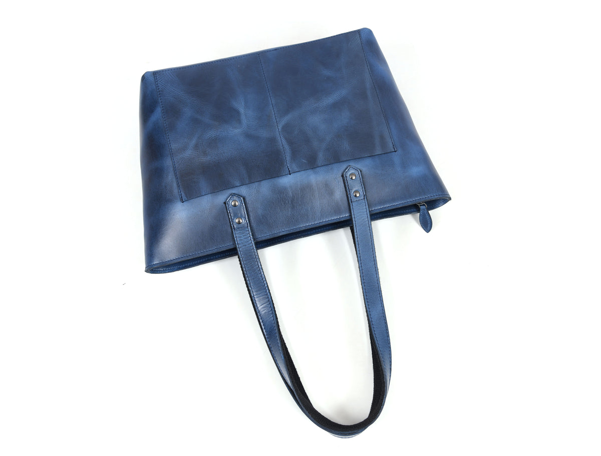 Leather Myra Tote Bag - Abyss Blue