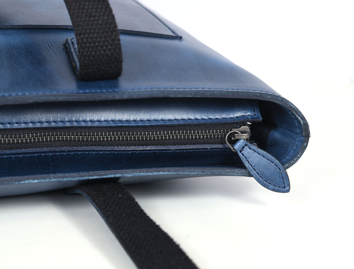 Leather Myra Tote Bag - Abyss Blue