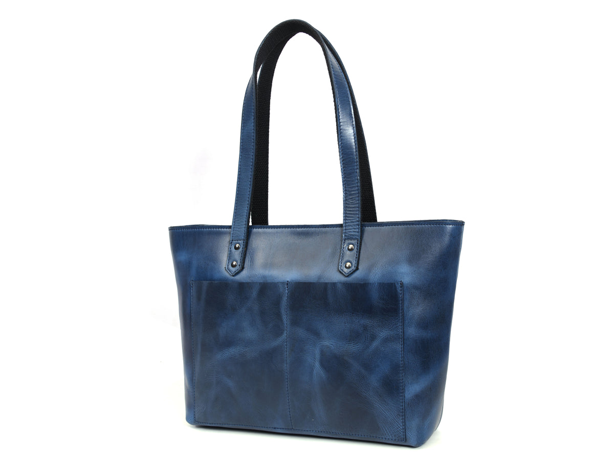 Leather Myra Tote Bag - Abyss Blue