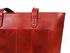 Leather Myra Tote Bag - Tart Red