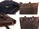Leather Myra Tote Bag - Walnut Brown