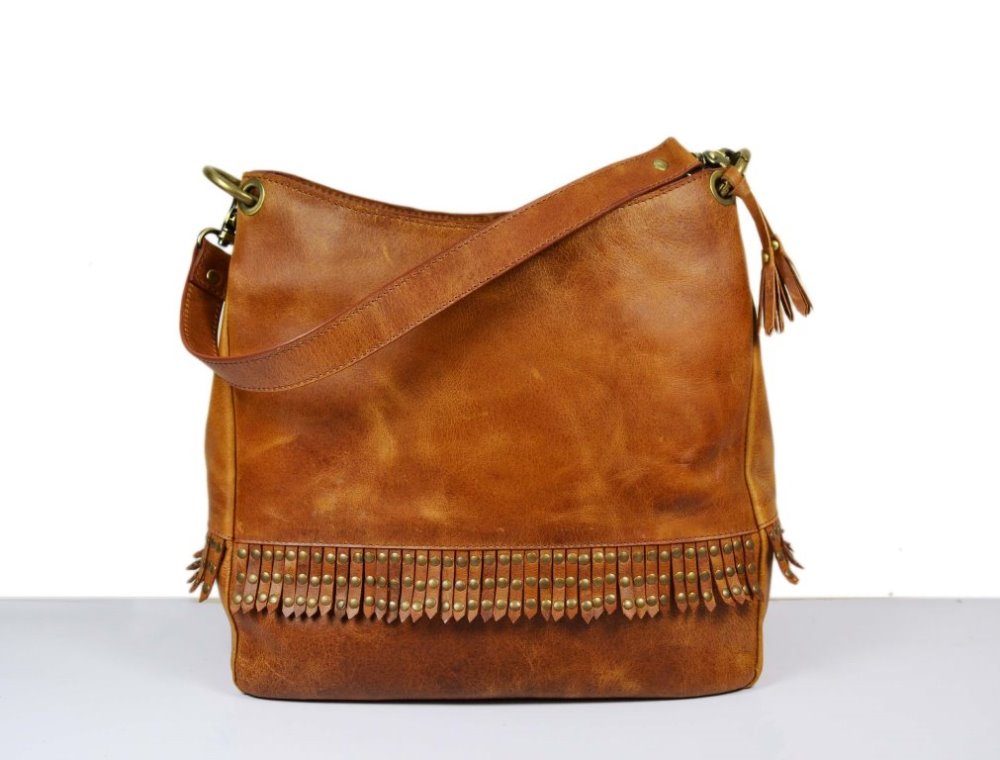 Colorado Leather Sling Bag - Caramel
