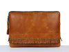 Colorado Leather Sleeve Clutch - Caramel