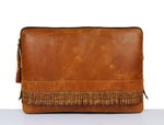 Colorado Leather Sleeve Clutch - Caramel