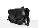 Penticton Leather  Shoulder Bag - Raven Black