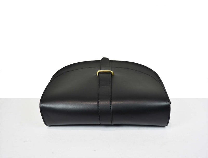 Penticton Leather  Shoulder Bag - Raven Black