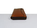 Kenora Leather Clutch Bag - Pecan Brown