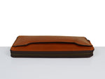 Kenora Leather Clutch Bag - Pecan Brown