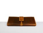 Barrie Leather Clutch Wallet - Caramel Brown
