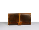 Barrie Leather Clutch Wallet - Caramel Brown