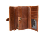 Toronto Leather Clutch Bag - Cinnamon Brown