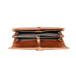 Toronto Leather Clutch Bag - Cinnamon Brown