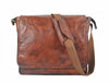 Plano Leather Messenger Bag - Brown