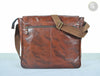 Plano Leather Messenger Bag - Brown