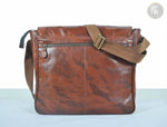 Plano Leather Messenger Bag - Brown