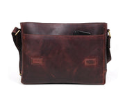 Borden Leather Messenger Bag - Walnut Brown