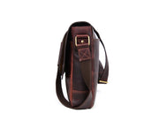 Borden Leather Messenger Bag - Walnut Brown