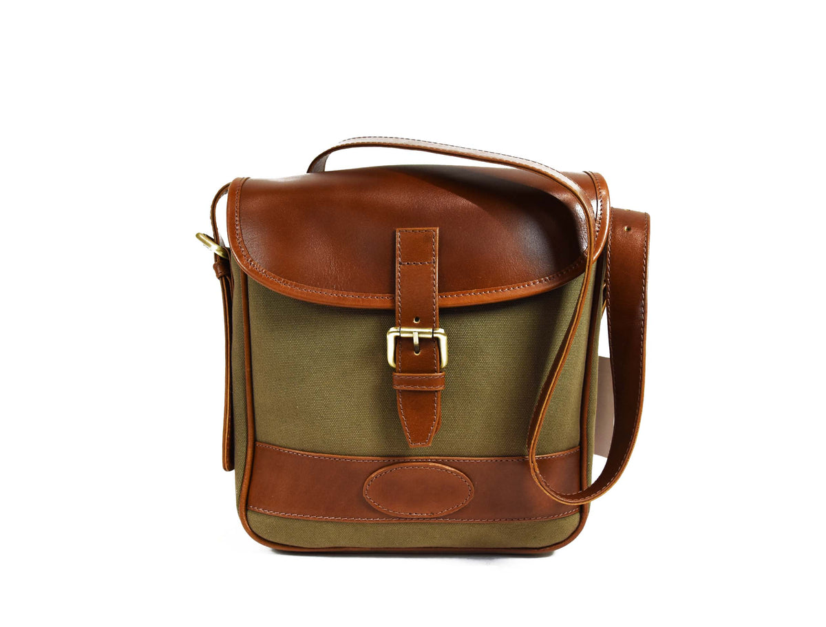 Portland Leather Canvas Messenger Bag - Sheen Green.