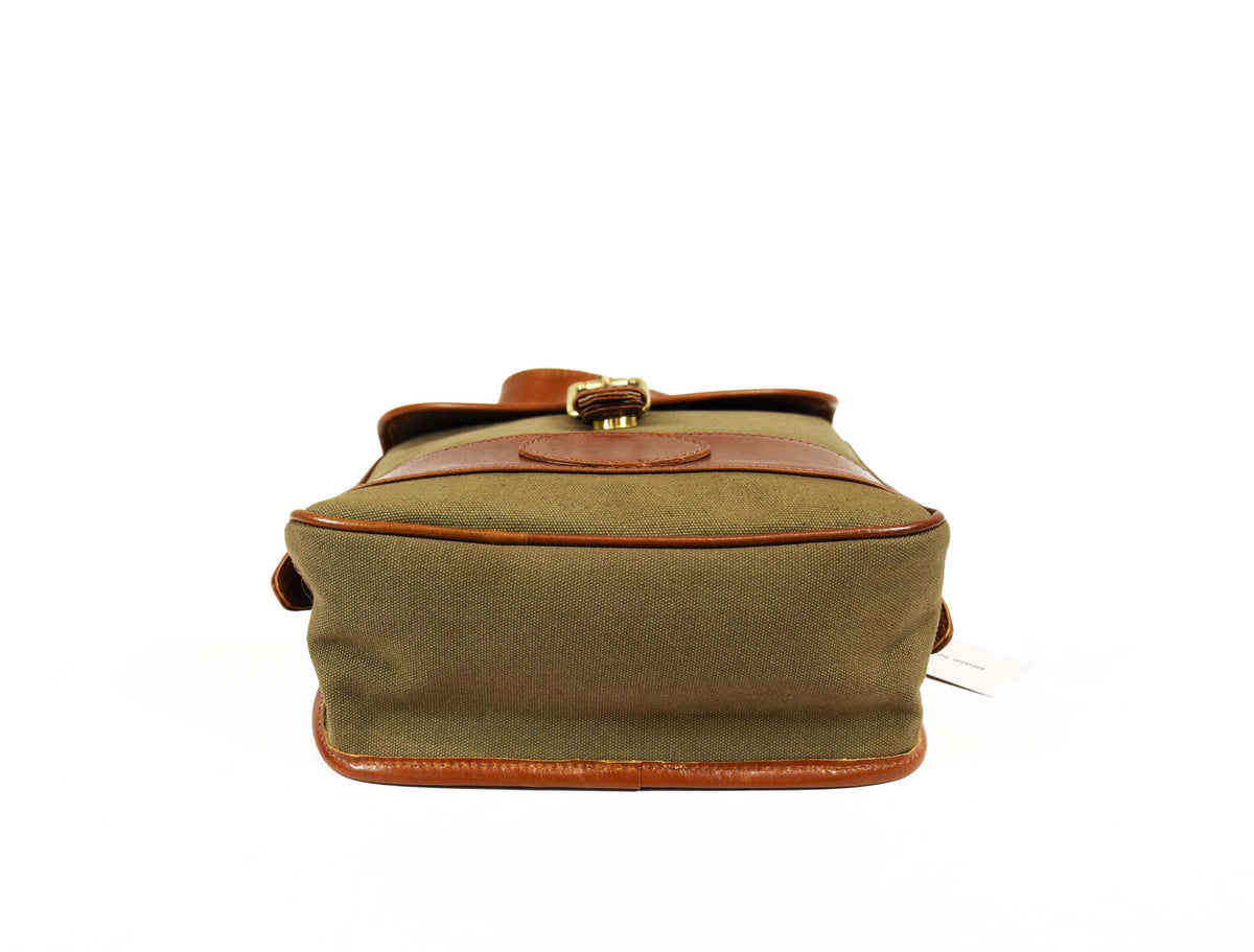 Portland Leather Canvas Messenger Bag - Sheen Green.