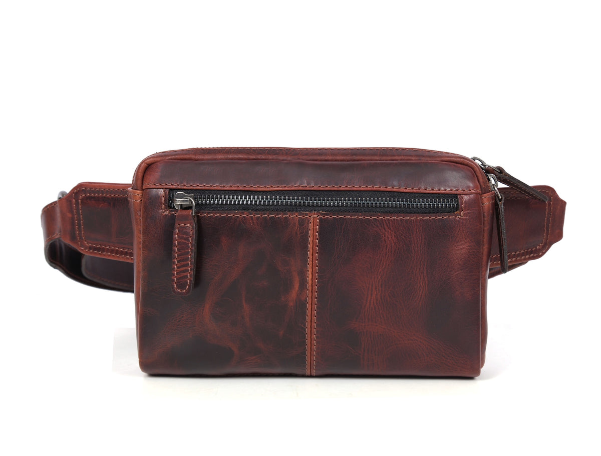 Manhattan - Leather Crossbody Fanny Bag