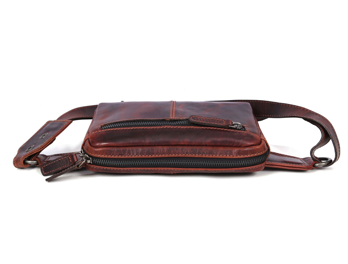 Manhattan - Leather Crossbody Fanny Bag