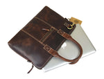 Waco Leather Messenger Bag - Walnut Brown