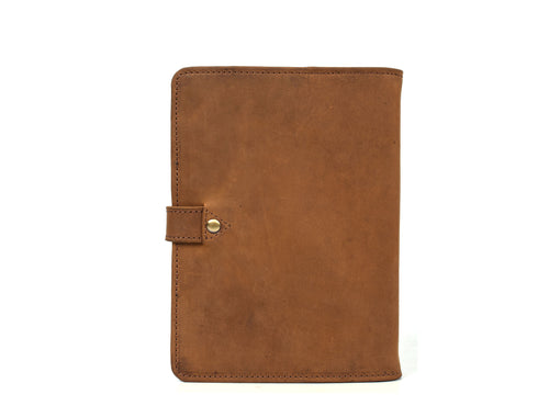 Tolredo Leather Travel Journal - Caramel Brown
