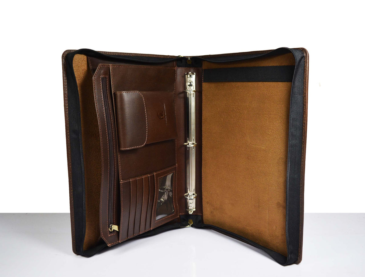 Thorold Leather Organizer - Walnut Brown