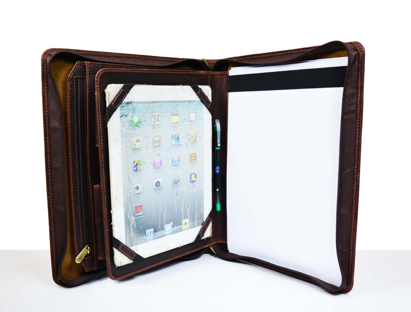 Leather Travel Organizer - Walnut Brown