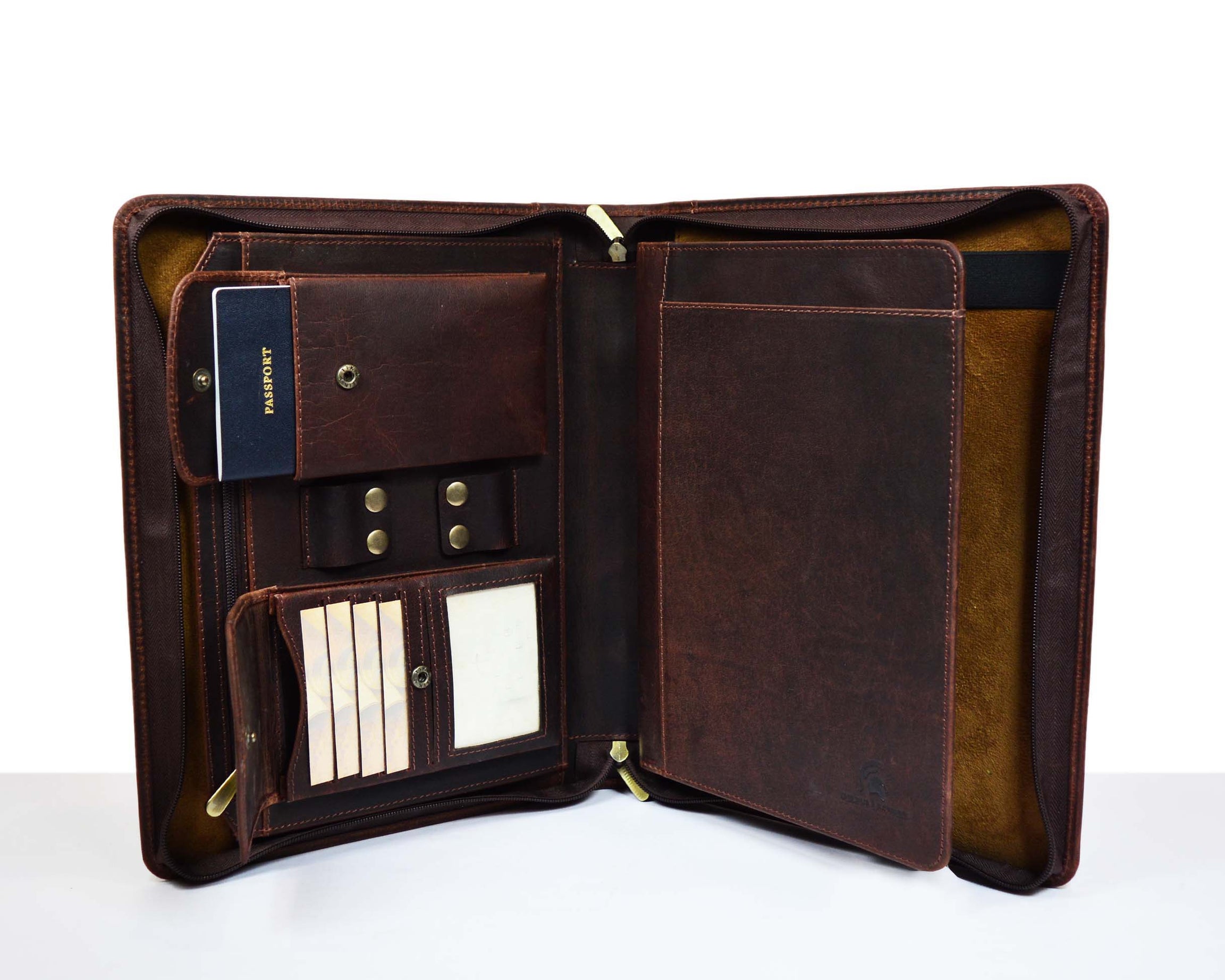 Leather Travel Organizer - Walnut Brown