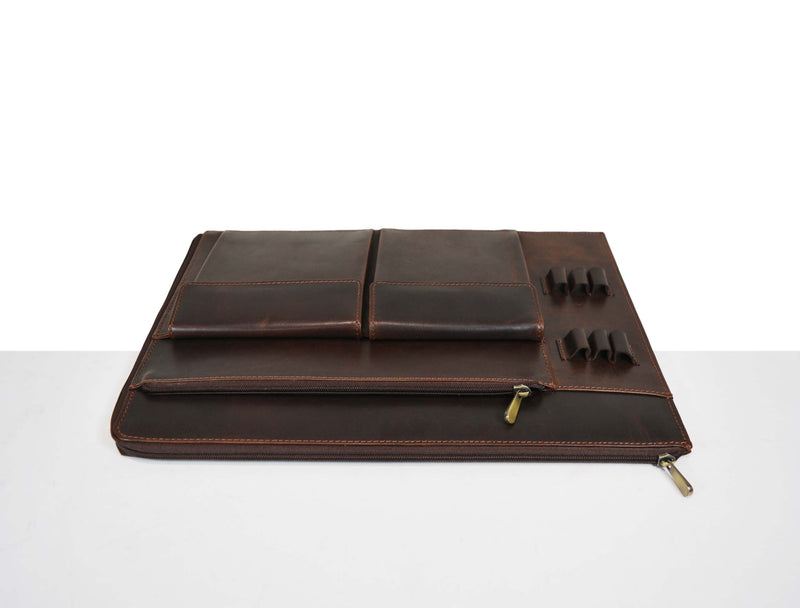 Tolredo Leather Travel Organizer Walnut Brown