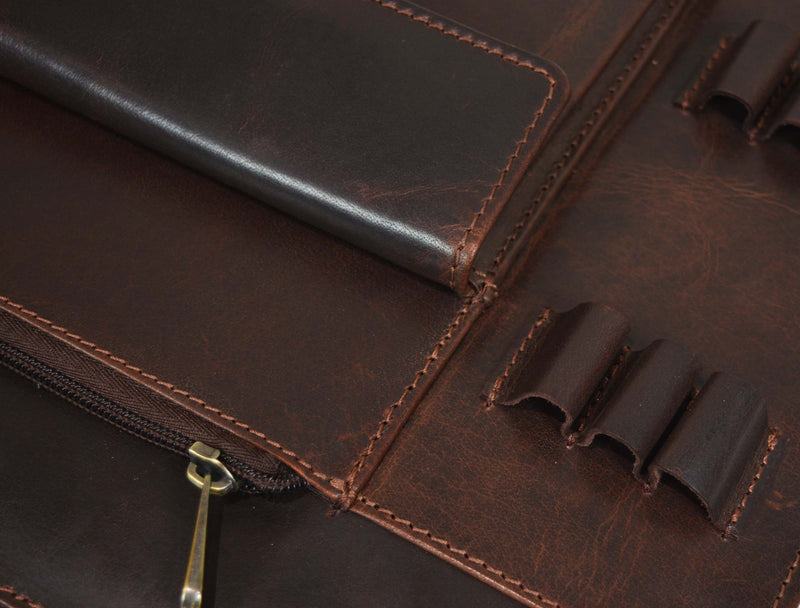 Tolredo Leather Travel Organizer Walnut Brown