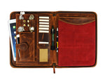 Tolredo Leather Travel Organizer - Caramel Brown