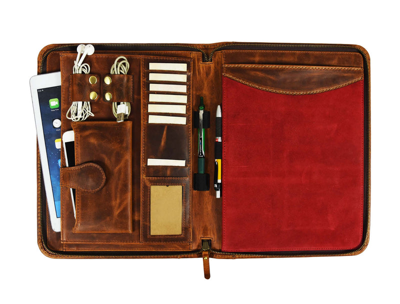 Tolredo Leather Travel Organizer - Caramel Brown
