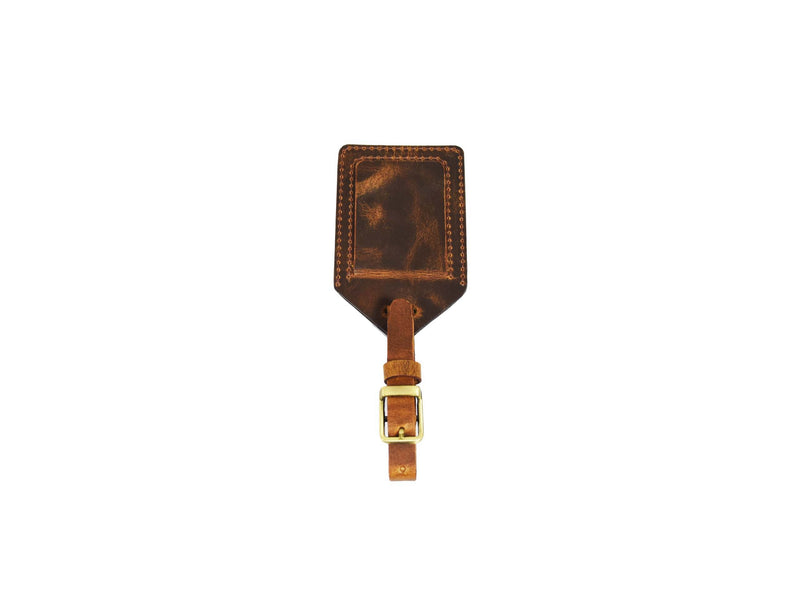 Retro Leather Luggage Tags - Suitcase Id Labels