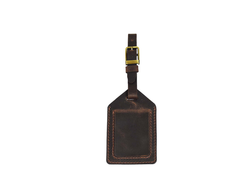 Retro Leather Luggage Tags - Suitcase Id Labels