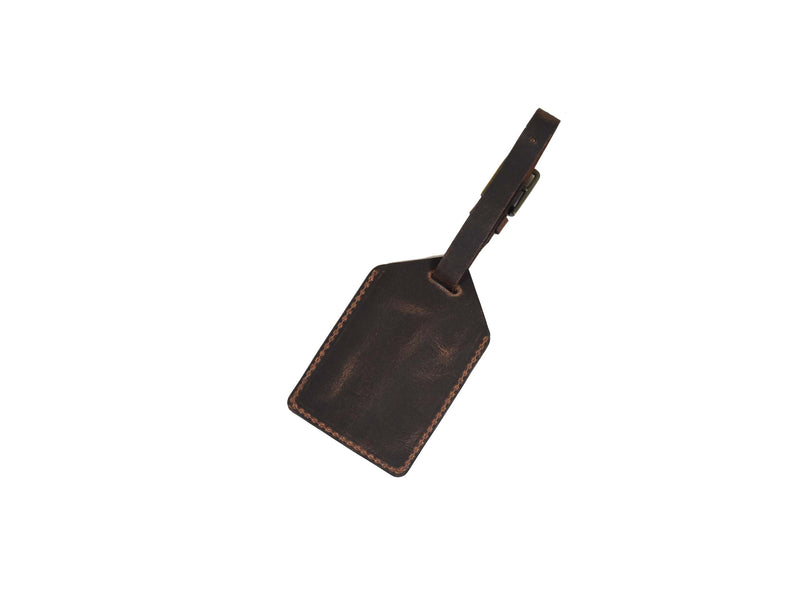 Retro Leather Luggage Tags - Suitcase Id Labels